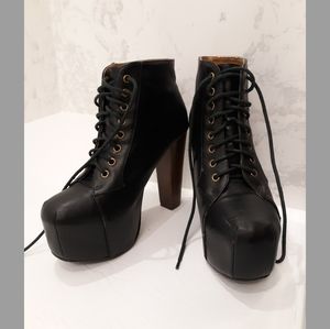 Platform ankle booties